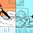 C'est elle qui fait mieux le lit Ï