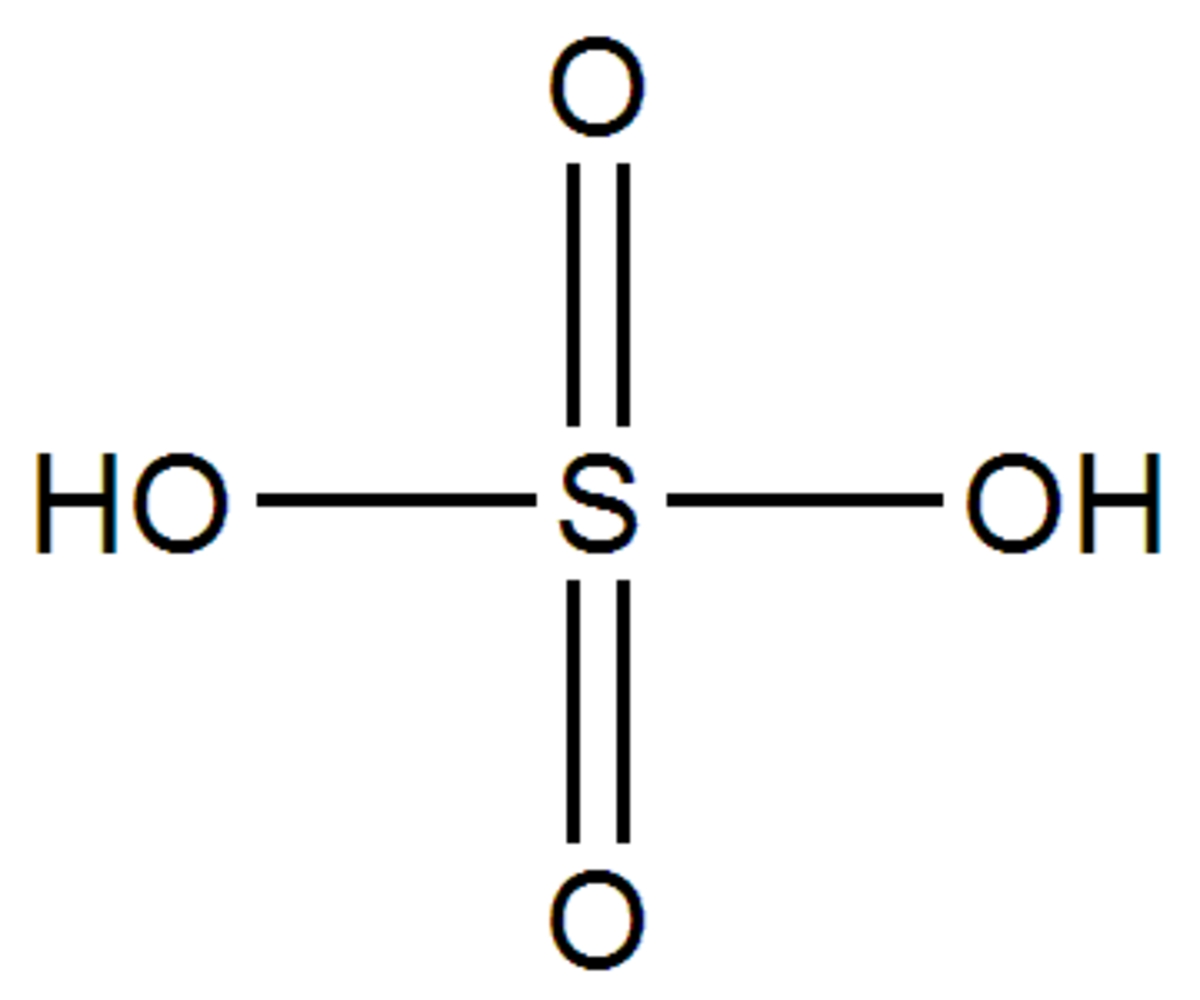 Molécule d'acide sulfurique non dissoute