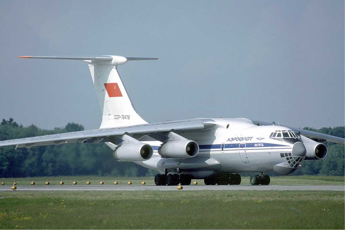 Aeroflot Ilyushin Il-76TD at Zurich Airport in May 1985.jpg