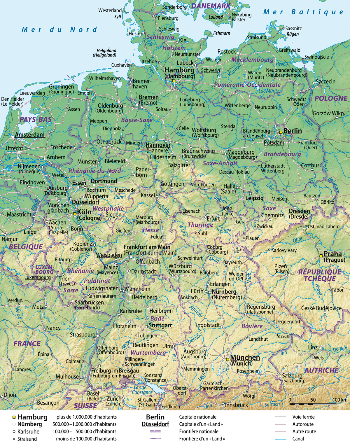 Géographie de l’Allemagne se trouve loin loin loin du canada