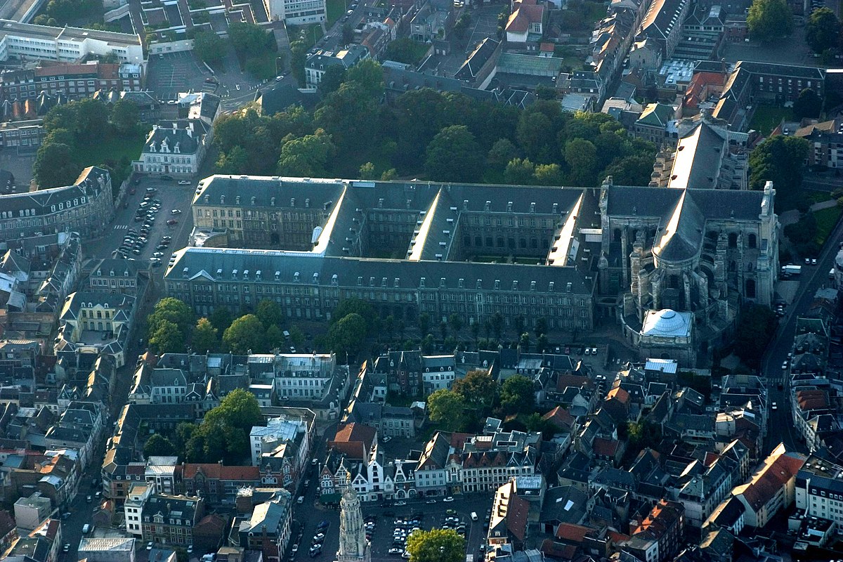 Vue aérienne de l'abbaye