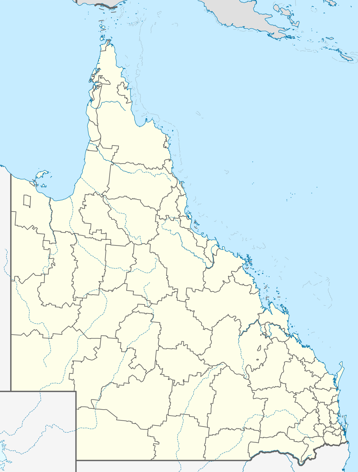 (Voir situation sur la carte du Queensland)