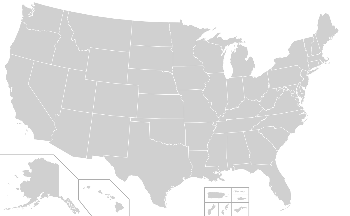 Blank USA, w territories.svg