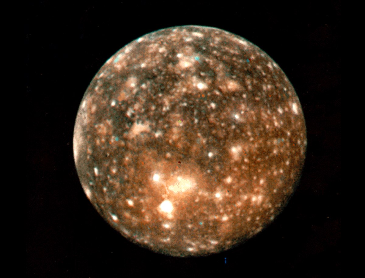 Photo de Callisto prise par Voyager 2.