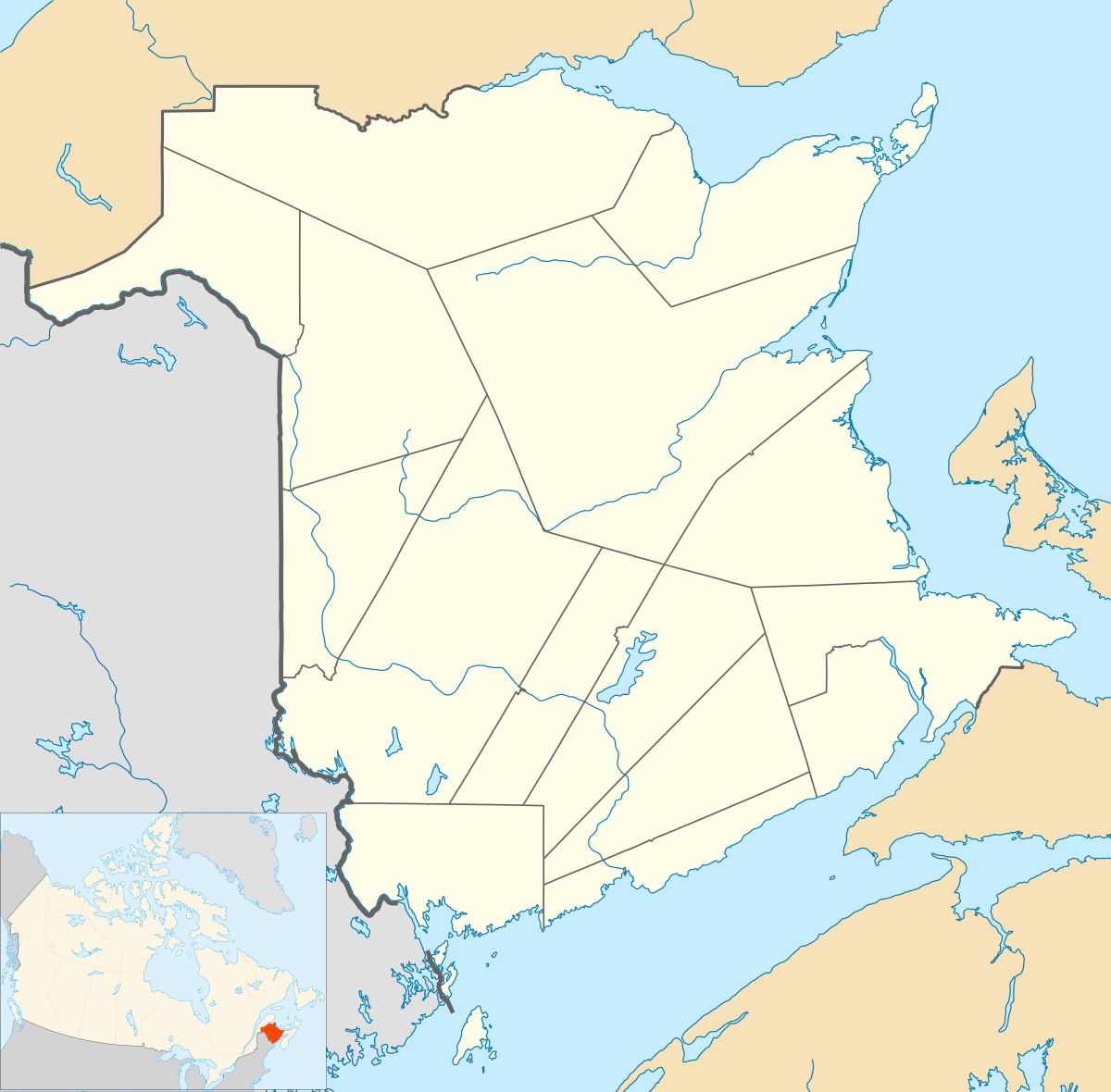 Canada New Brunswick location map 2.svg