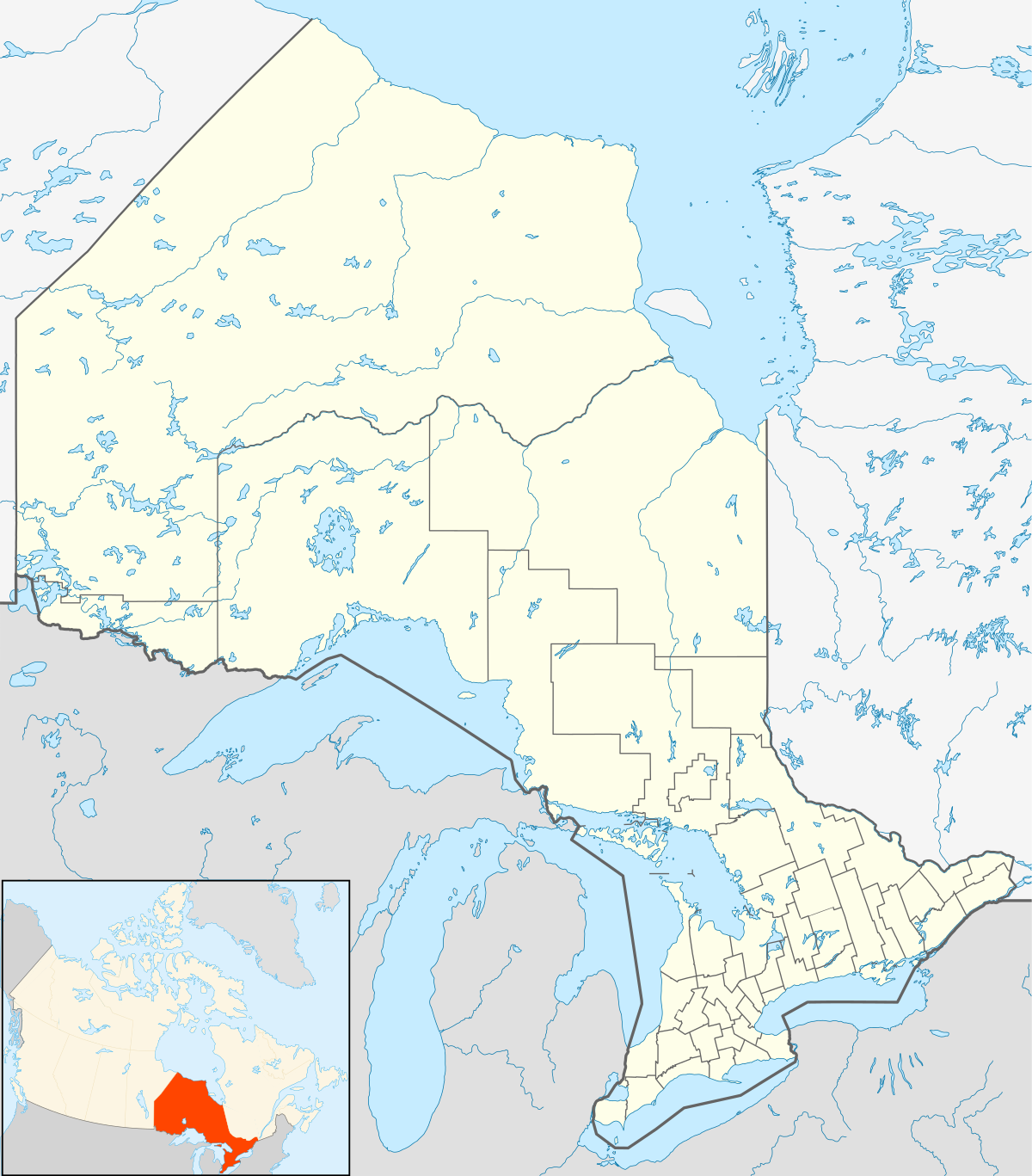 (Voir situation sur la carte de la zone Ontario)