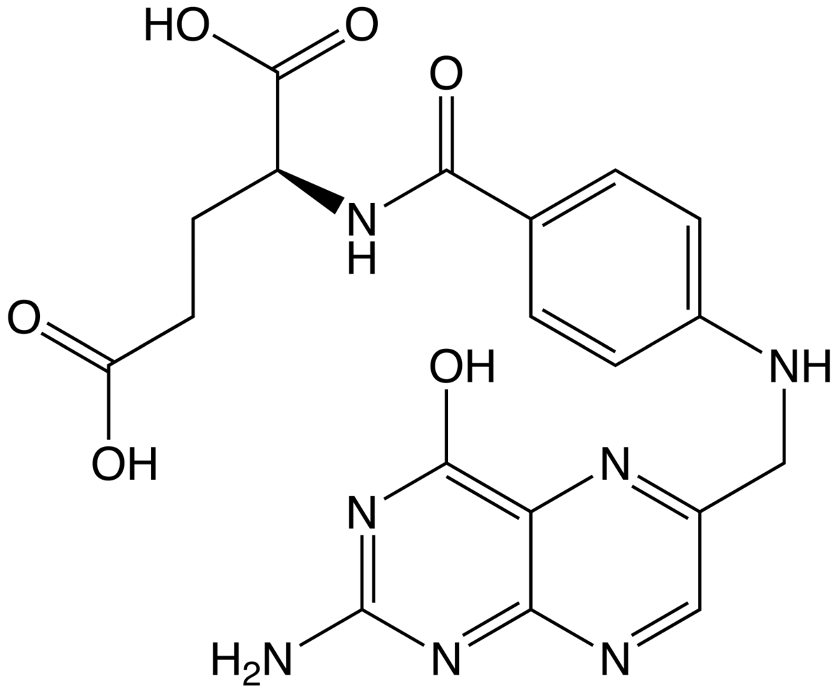 Structure chimique de la vitamine B9