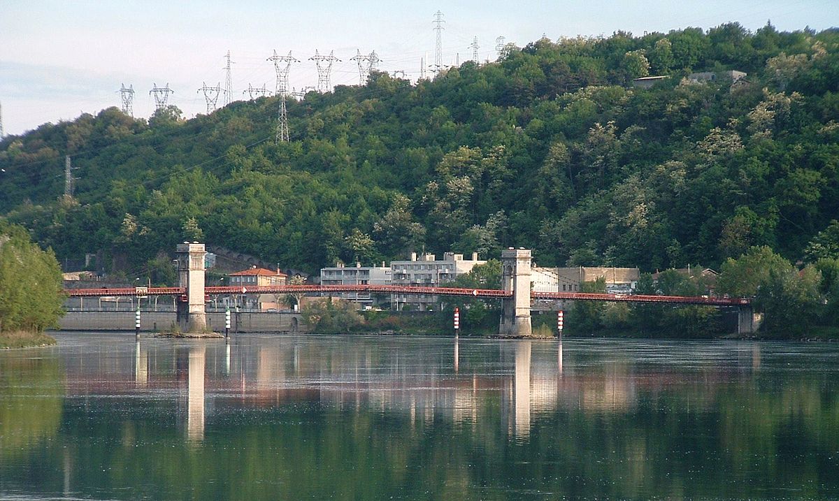 Pont suspendu entre Givors et Chasse-sur-Rhône