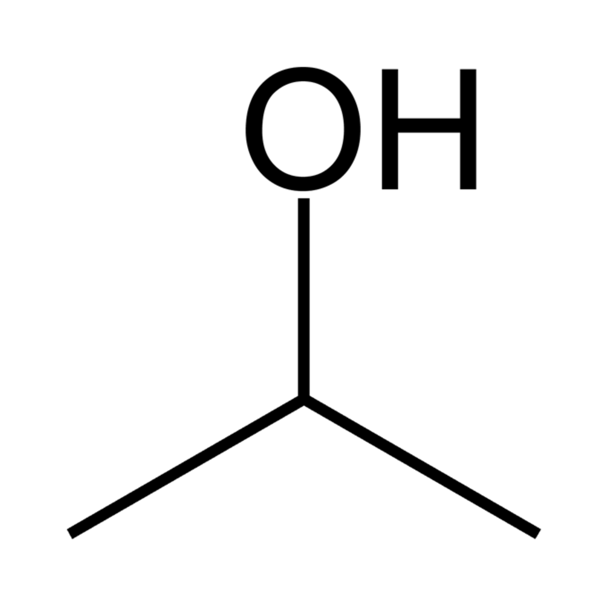 Formule développée de l'isopropanol
