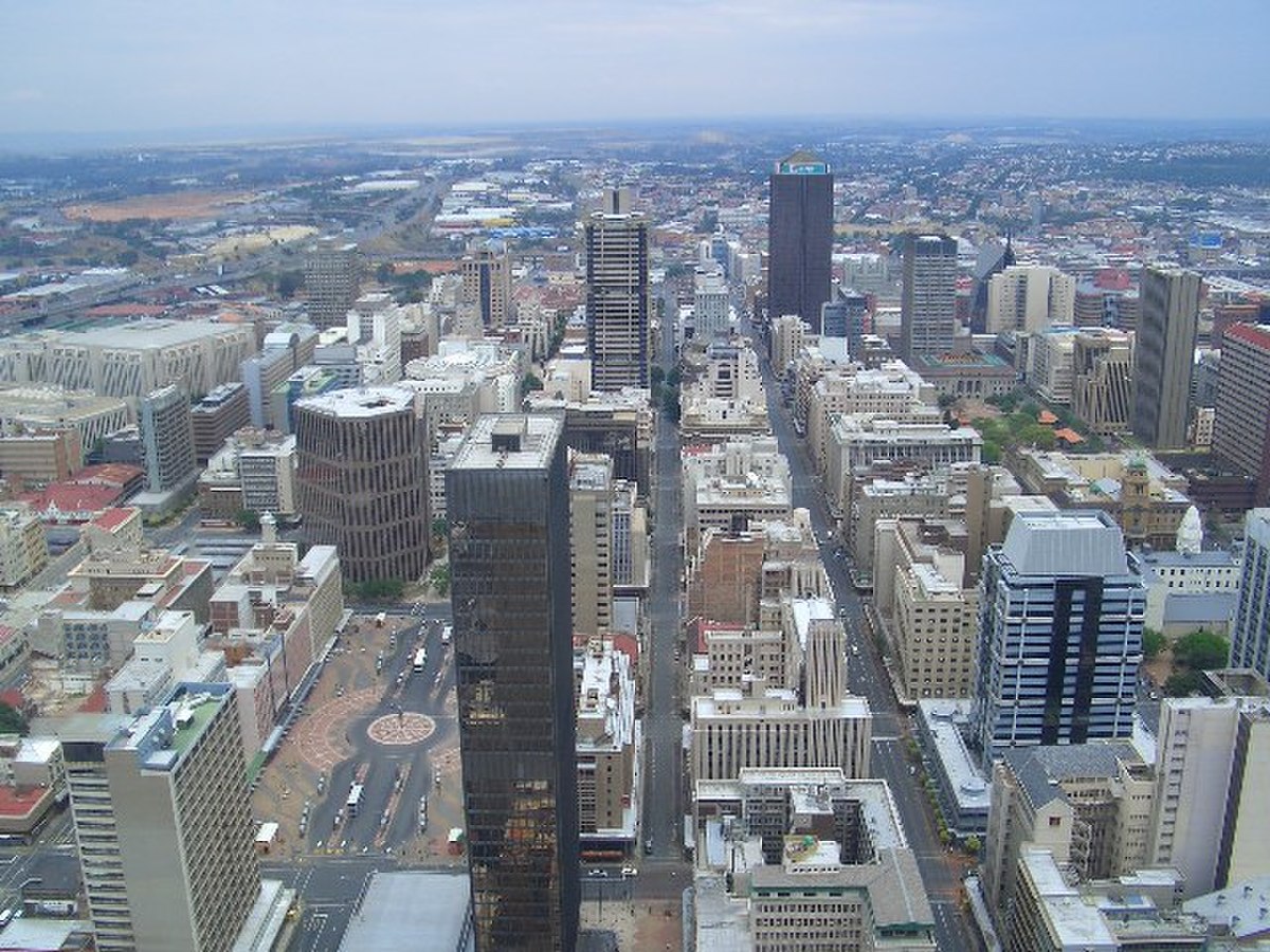 Centre-ville de Johannesburg vue du Carlton Centre
