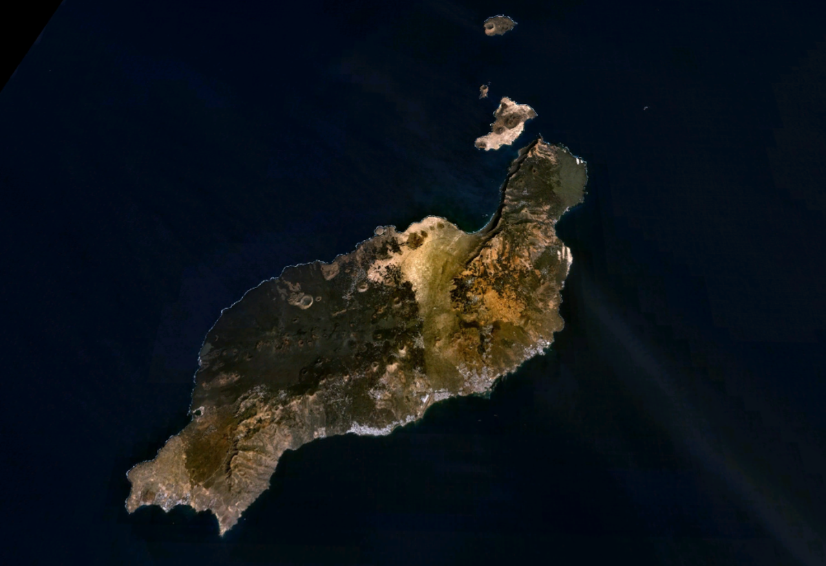 Image satellite de Lanzarote.