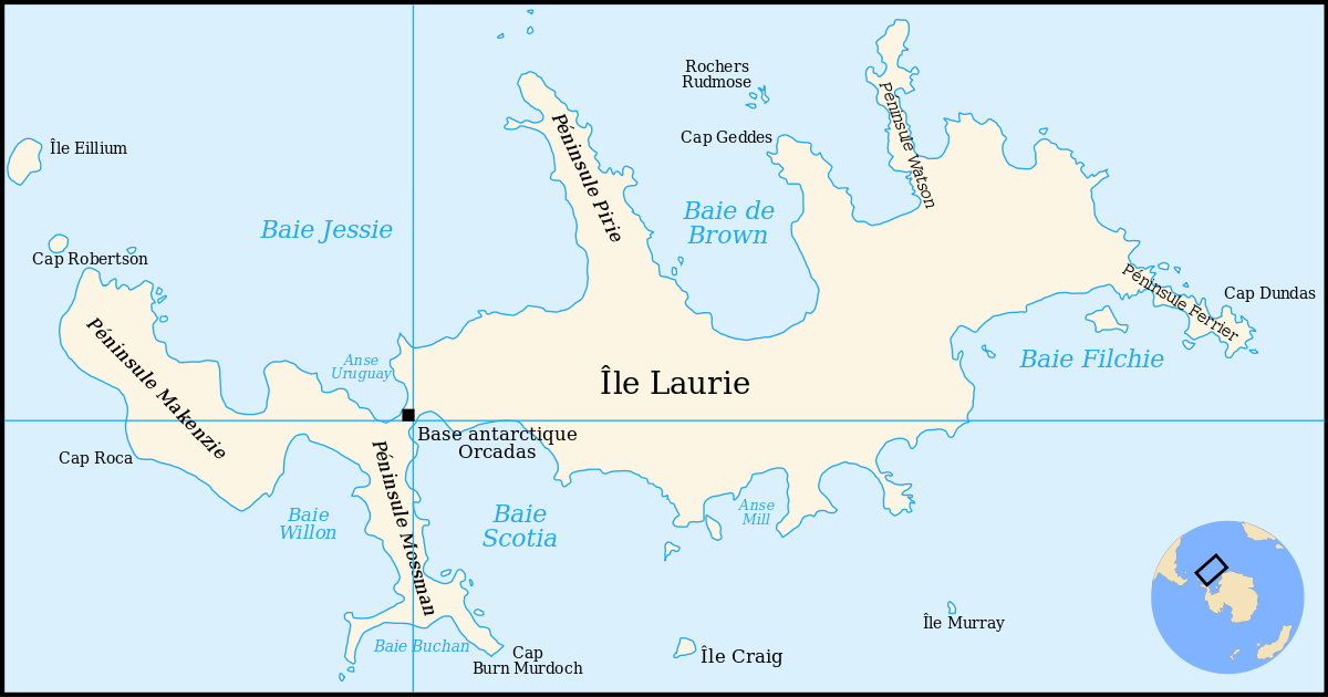 Laurie island map-fr.svg