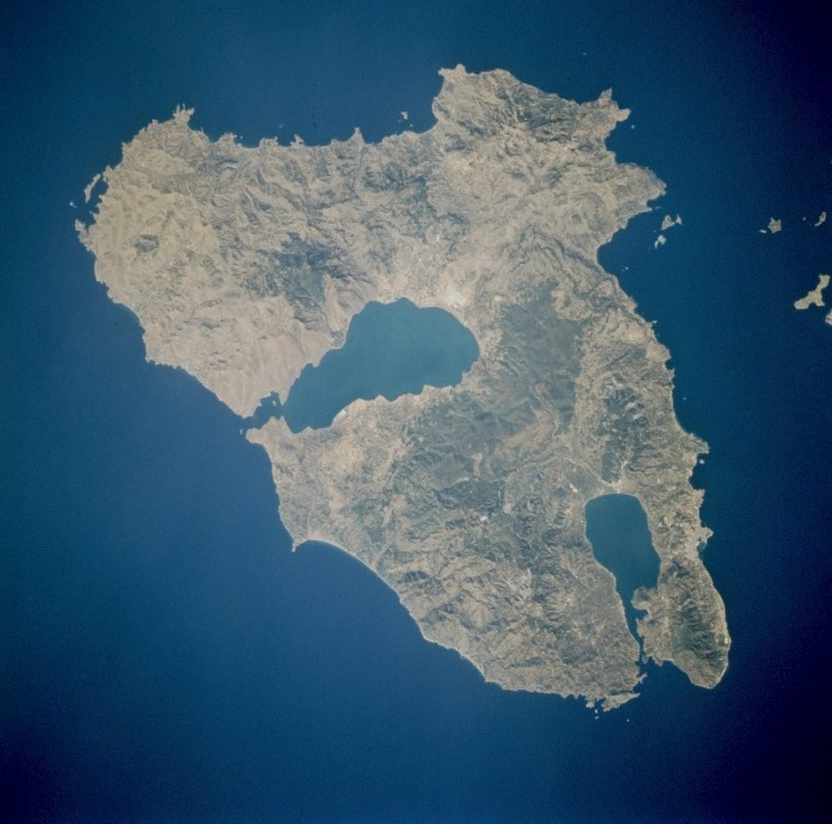 Photo satellitaire de Lesbos