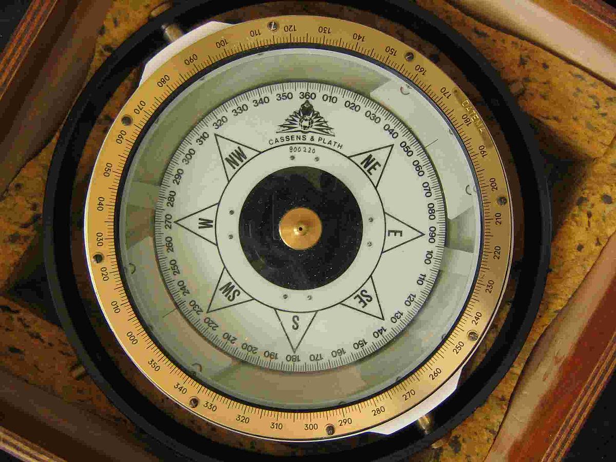 Boussole maritime et compas magnétique - navigation et déco marine