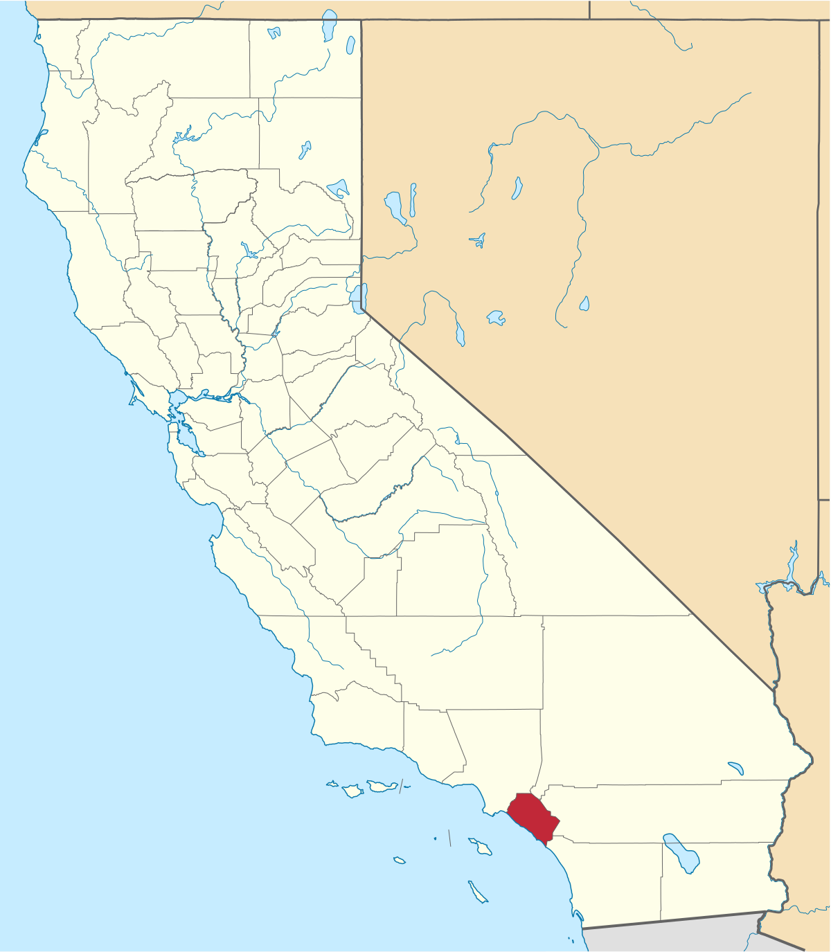 Comté d'Orange dans l'État de Californie