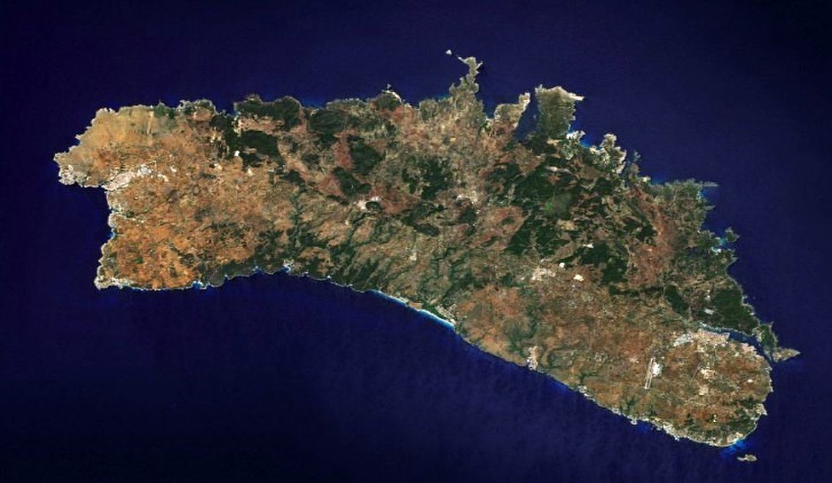 Image satellite de Minorque.