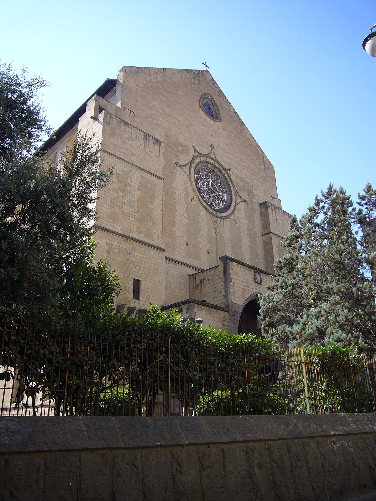 Façade de Santa Chiara à Naples