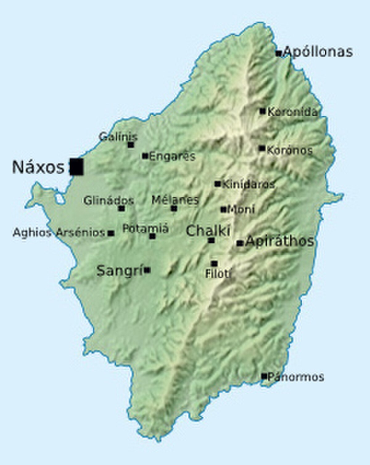 Carte de Naxos.