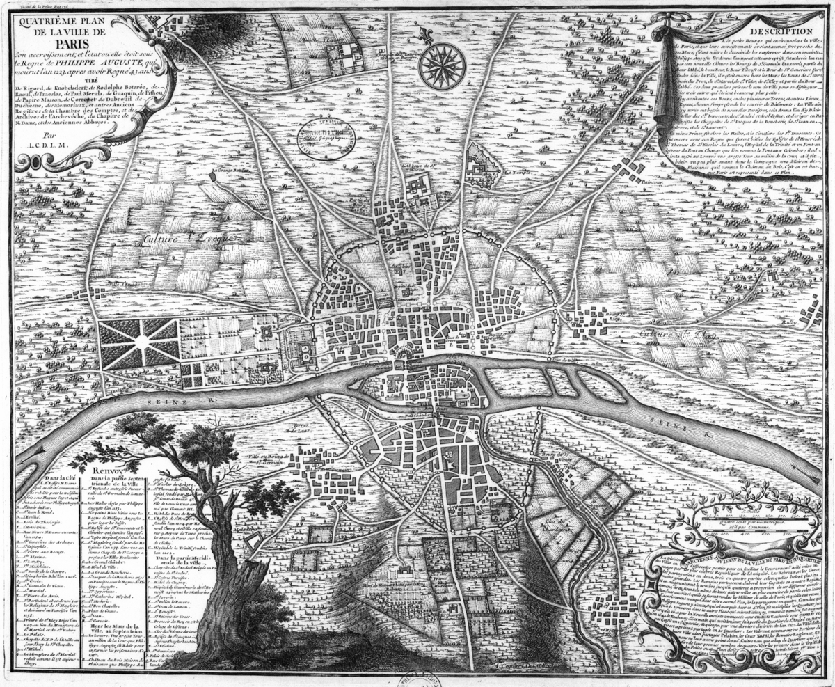 Plan de Paris en 1223