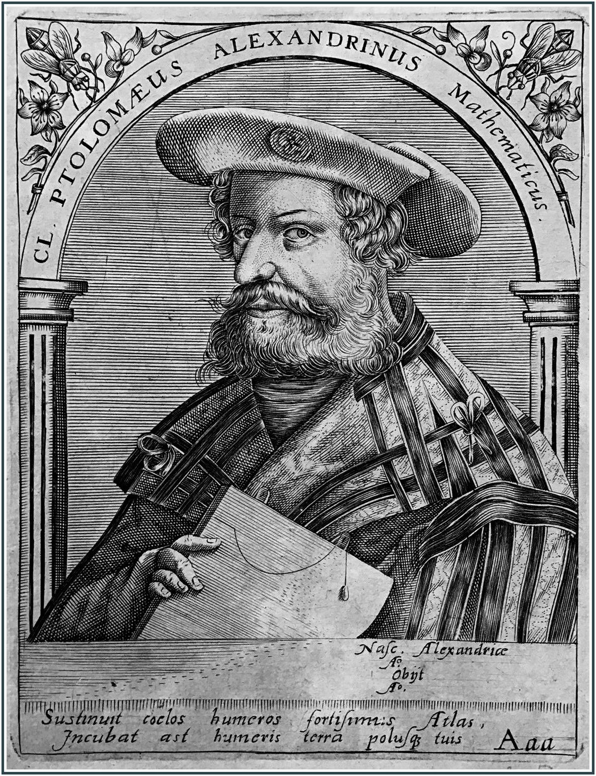Ptolémée d'après une gravure allemande du XVIe siècle