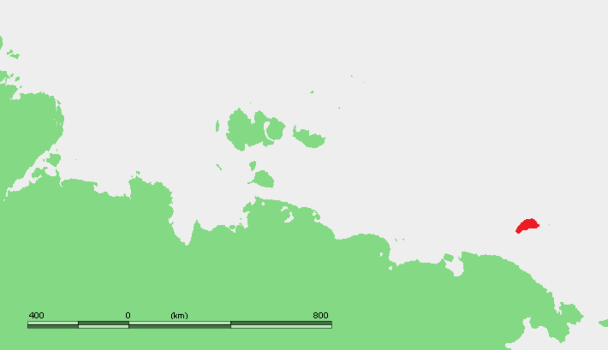 Localisation de l'île Wrangel.