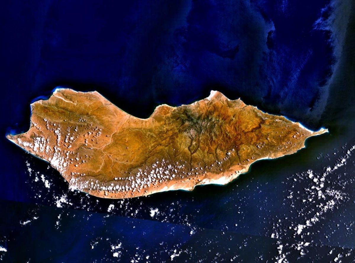 Image satellite de Socotra.