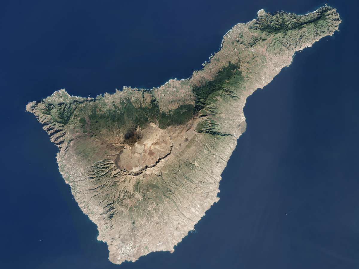 Image satellite de Ténérife.