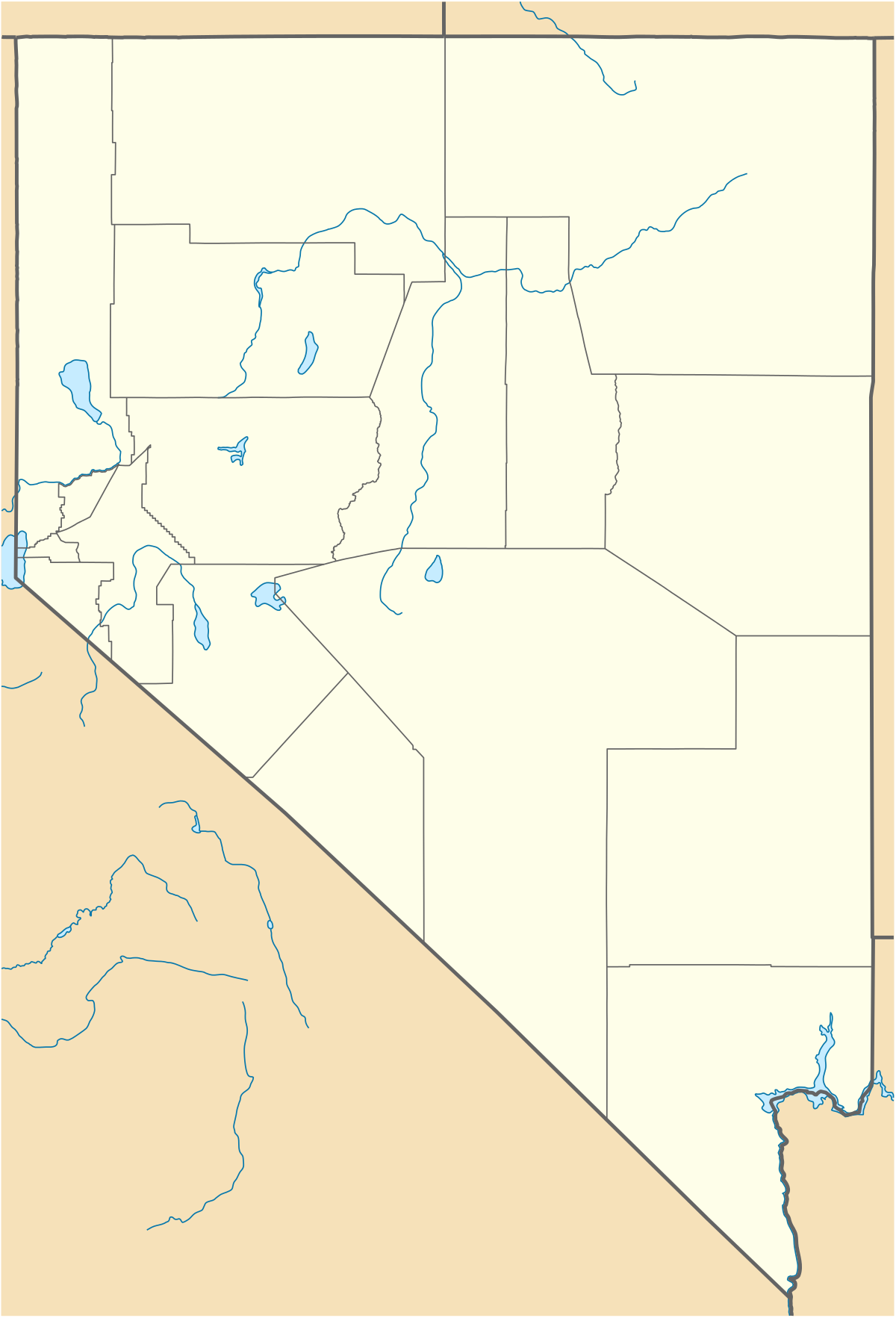 (Voir situation sur la carte du Nevada)