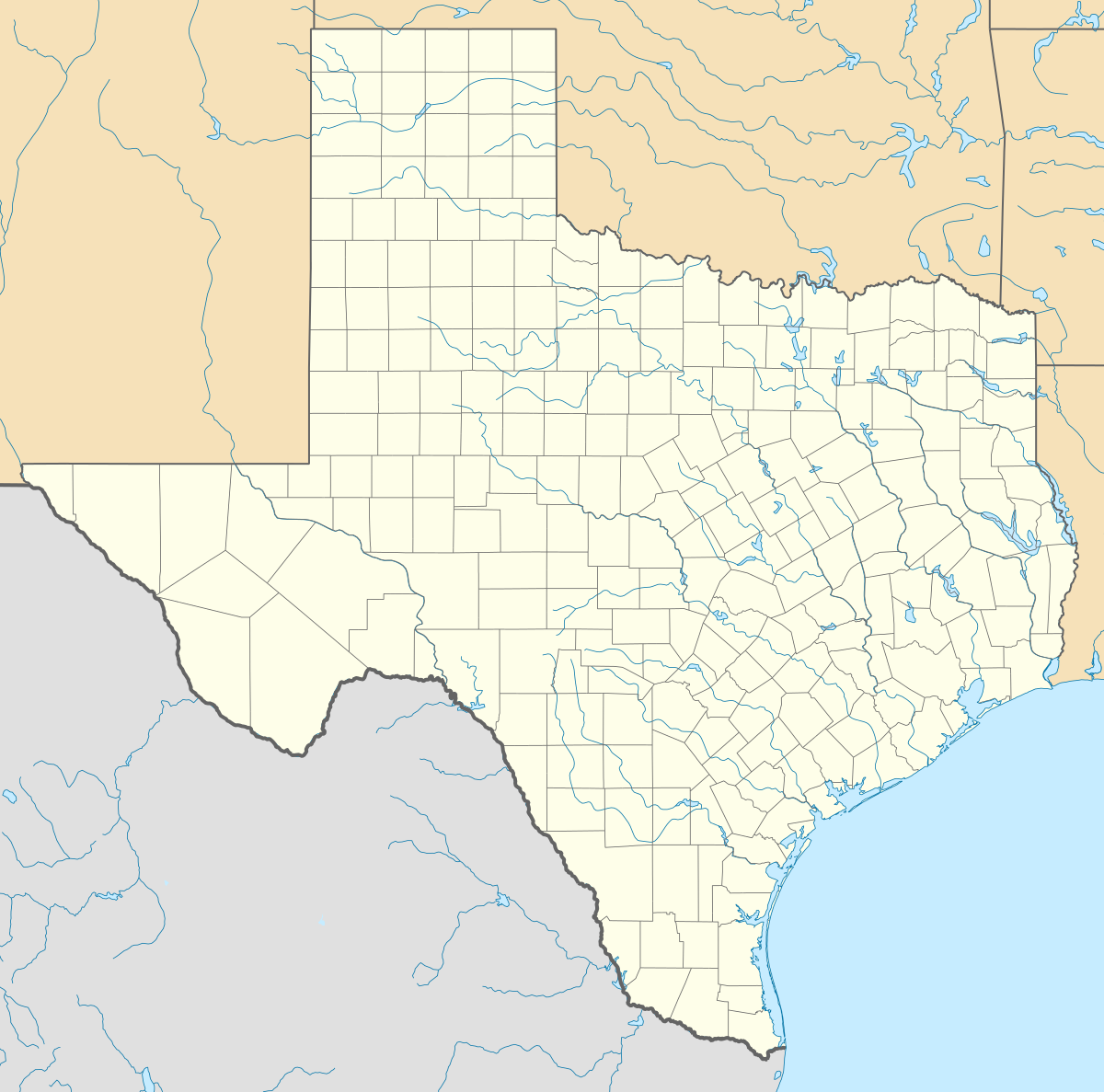 (Voir situation sur la carte du Texas)