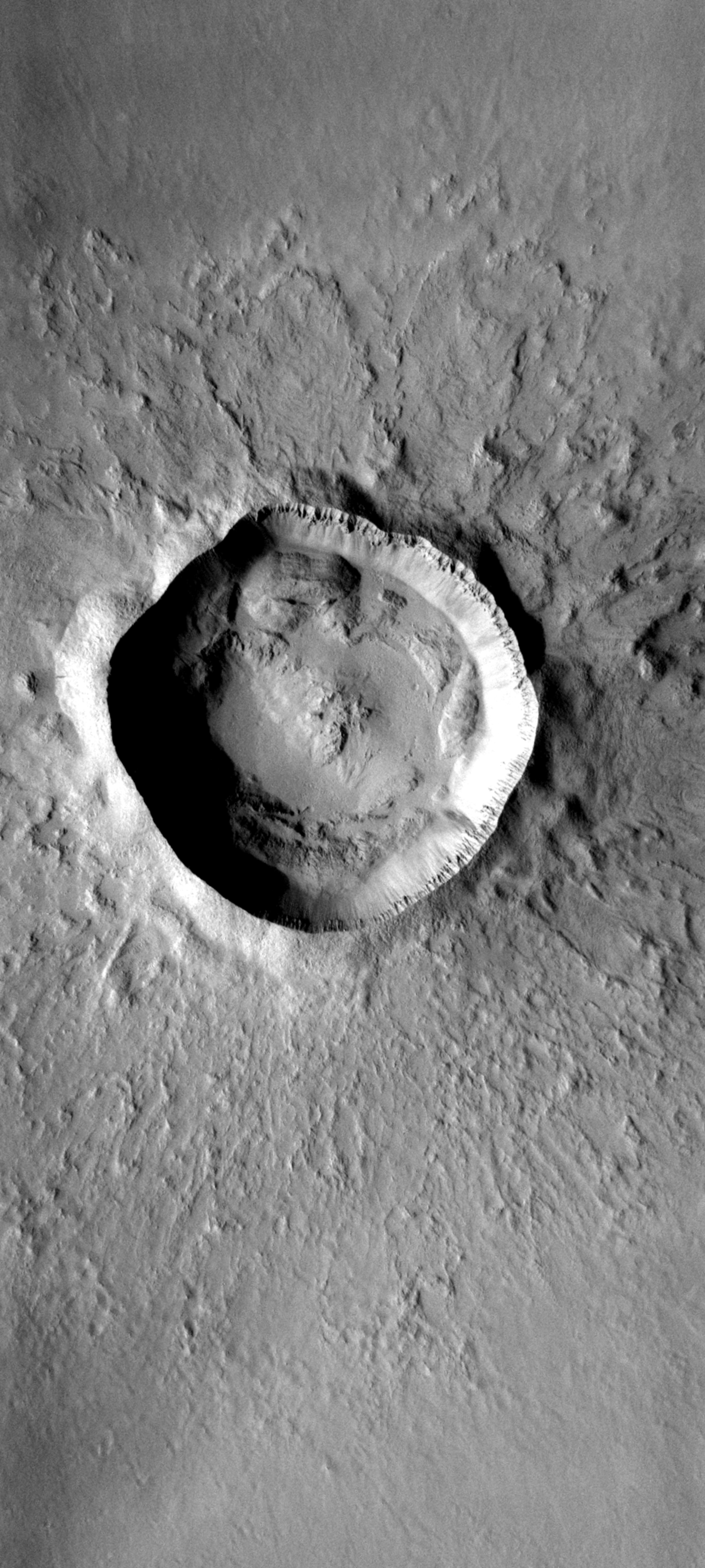 Cratère Zunil vu par l'imageur thermique THEMIS de la sonde 2001 Mars Odyssey[1].