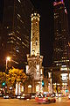 Chicago Water Tower by night.JPG