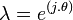\lambda = e^{(j.\theta)}\,
