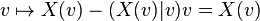 v\mapsto X(v)-(X(v)|v)v=X(v)