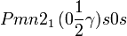 Pmn2_1\,(0\frac{1}{2}\gamma)s0s