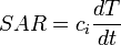 SAR = c_i\frac{dT}{dt}