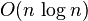 O(n\,\log n)