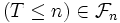 (T\le n)\in \mathcal{F}_n