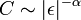 C\sim |\epsilon|^{-\alpha}~