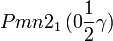 Pmn2_1\,(0\frac{1}{2}\gamma)