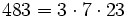 483 = 3 \cdot  7 \cdot  23