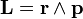 \mathbf{L} = \mathbf{r} \wedge \mathbf{p}\!\,