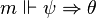 m\Vdash \psi\Rightarrow\theta