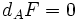 d_AF = 0 \,