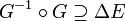  G^{-1} \circ G \supseteq \Delta E 