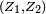 \scriptstyle\ (Z_1,Z_2)\ 