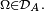 \scriptstyle\ \Omega\in\mathcal{D}_{A}.\ 