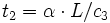 t_2=\alpha\cdot L / c_3