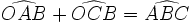 \widehat{OAB}+\widehat{OCB}=\widehat{ABC}