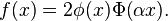 f(x) = 2\phi(x)\Phi(\alpha x). \,