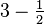 \textstyle{3-\frac{1}{2}}